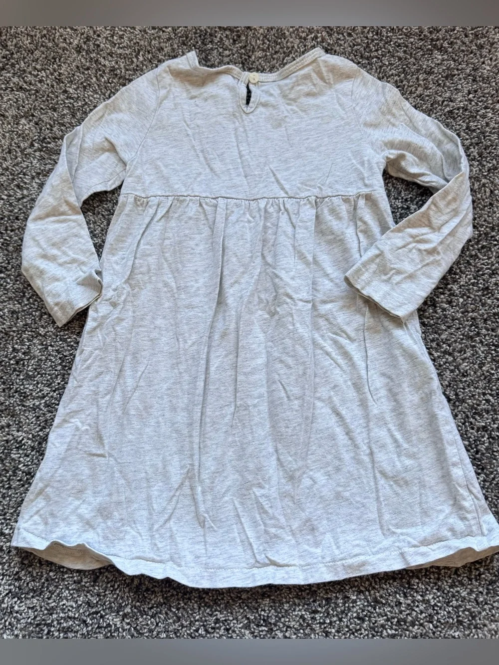 OshKosh B'gosh Cream Lace Yoke Long Sleeve Dress